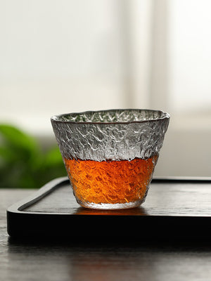 Hazy First Snow Crystal Whiskey Glass