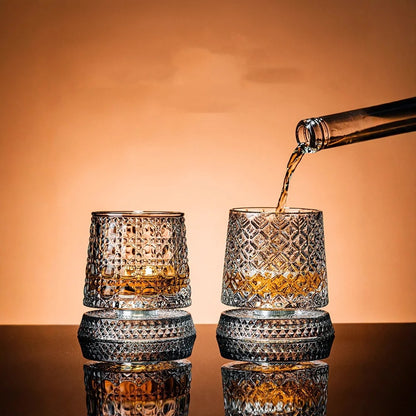 Rotating Whiskey Glasses