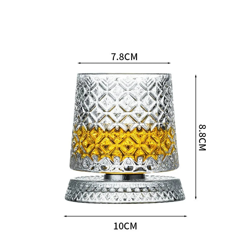 Rotating Whiskey Glasses